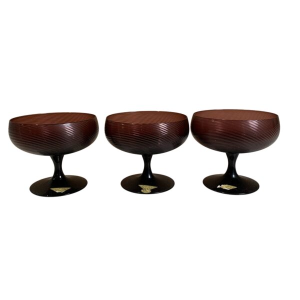 Gullaskruf Hugo Gehlin 3st Lila Dessertskålar Skål Retro