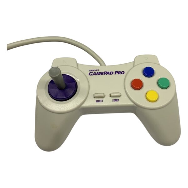 Gravis Gamepad Pro Handkontroll Joystick Vit Färgknappar PC Retro Gaming