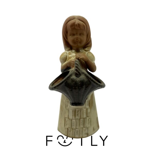 Figurin Flicka 15cm Vas Vintage