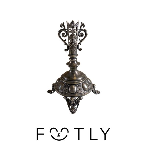 Nysilver Ljusstake Stämplad GAB NS II Vintage