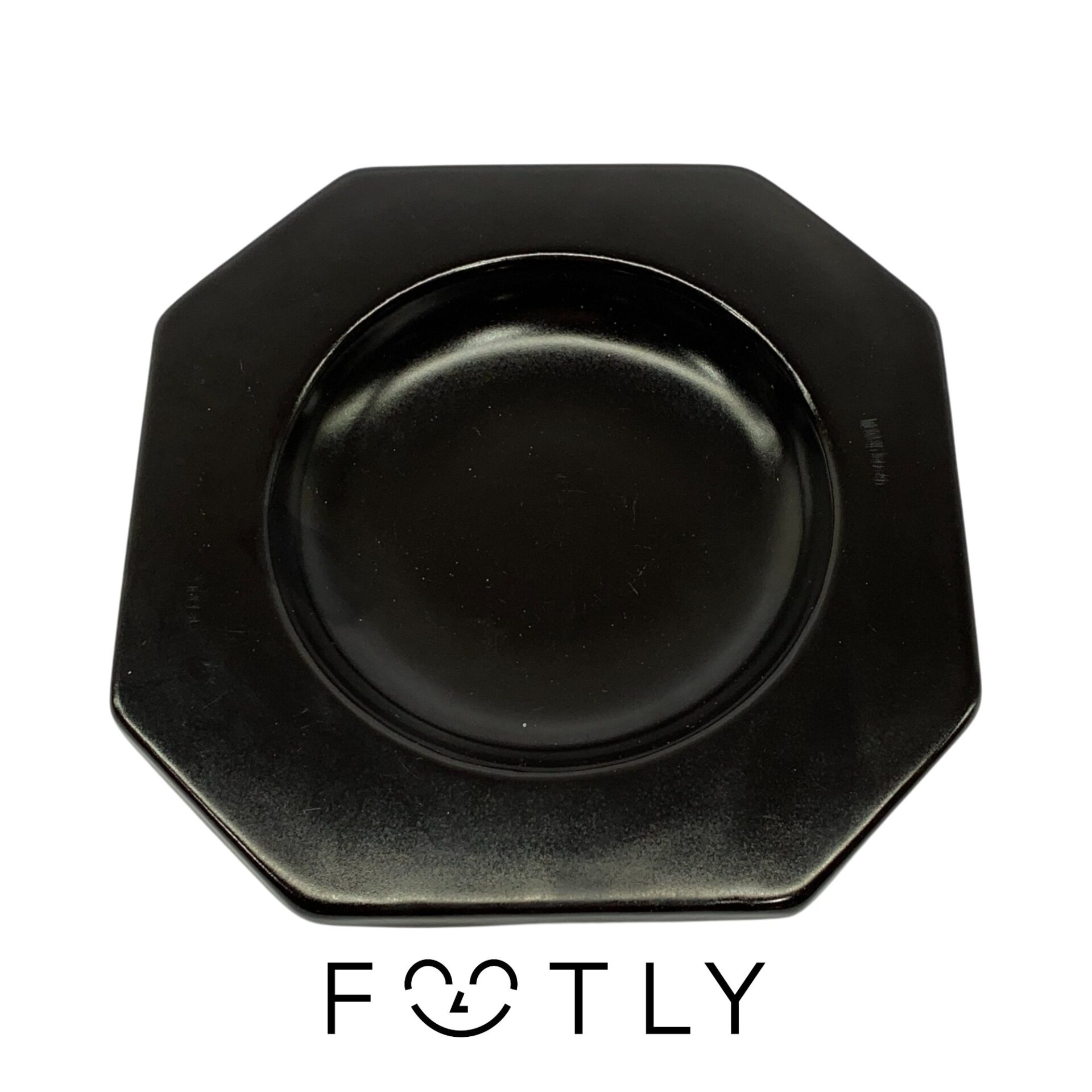 Upsala Ekeby 4255 Mari Simmulson Fat Svart 21,5cm Askfat Retro