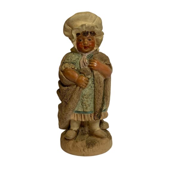 Figurinen Kvinna Hatt 13cm Vintage
