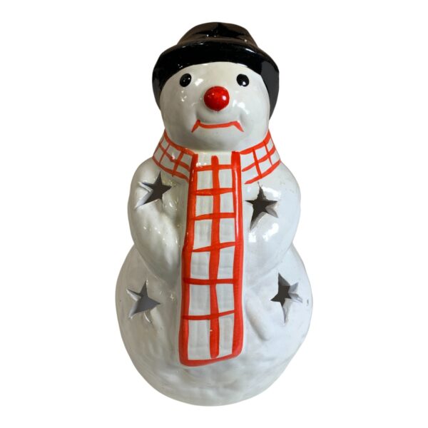 Snögubbe 20cm Ljuslykta Lykta Julpynt Julsaker Jul