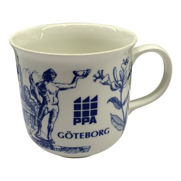 Rörstrand Göteborg Motiv Nr 2 Mugg Porslin Blå Vit Stadsmotiv