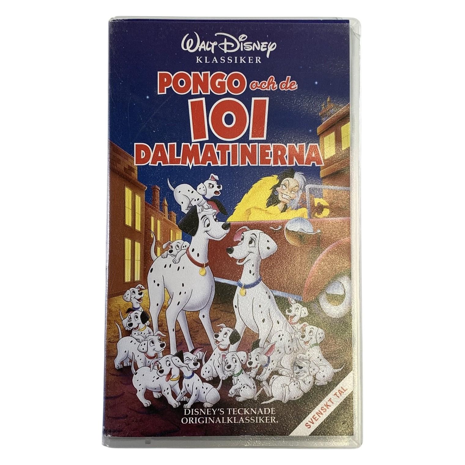 Disney Pongo Och De 101 Dalmatinerna VHS Svenskt Tal Barnfilm Tecknad Retro