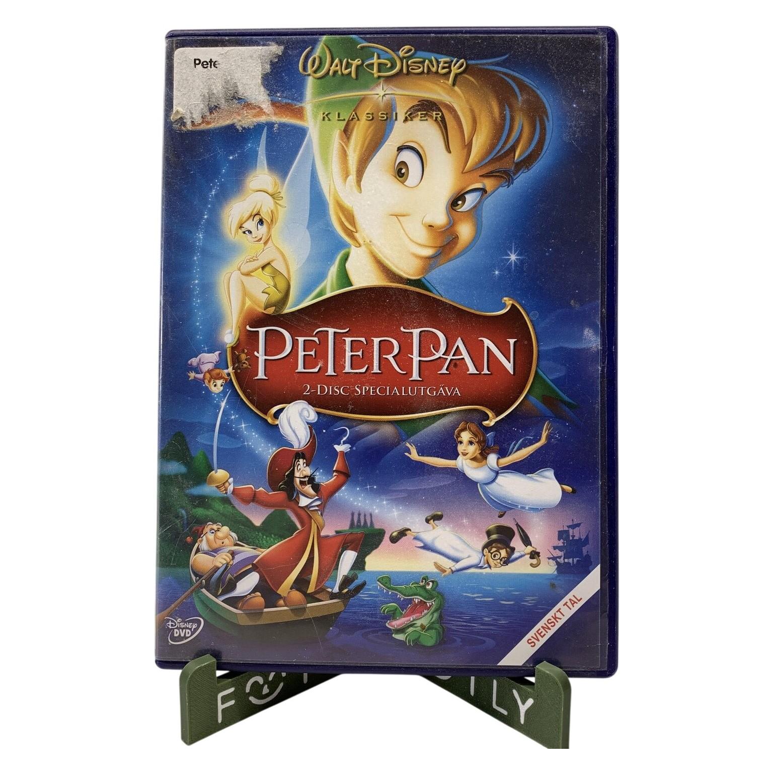 Walt Disney Peter Pan 2-Disc Specialutgåva DVD Svenskt Tal Barnfilm