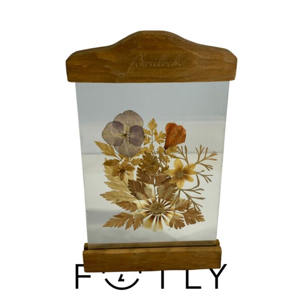 Bariloche Torkad Blomsterarrangemang Träram 24cm Glas