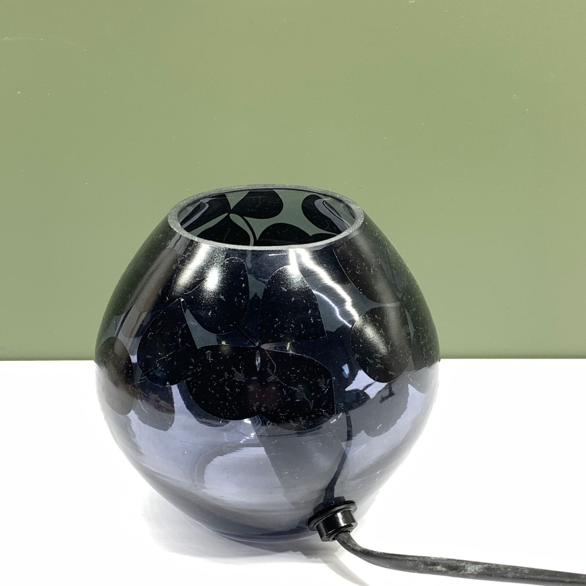 IKEA Knubbig Lampa Glas Svart 12cm Bordslampa