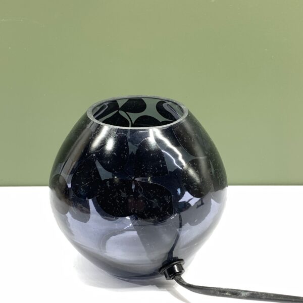 IKEA Knubbig Lampa Glas Svart 12cm Bordslampa