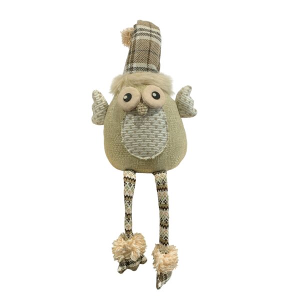 Home sittande Uggla Beige Tygdjur Djur