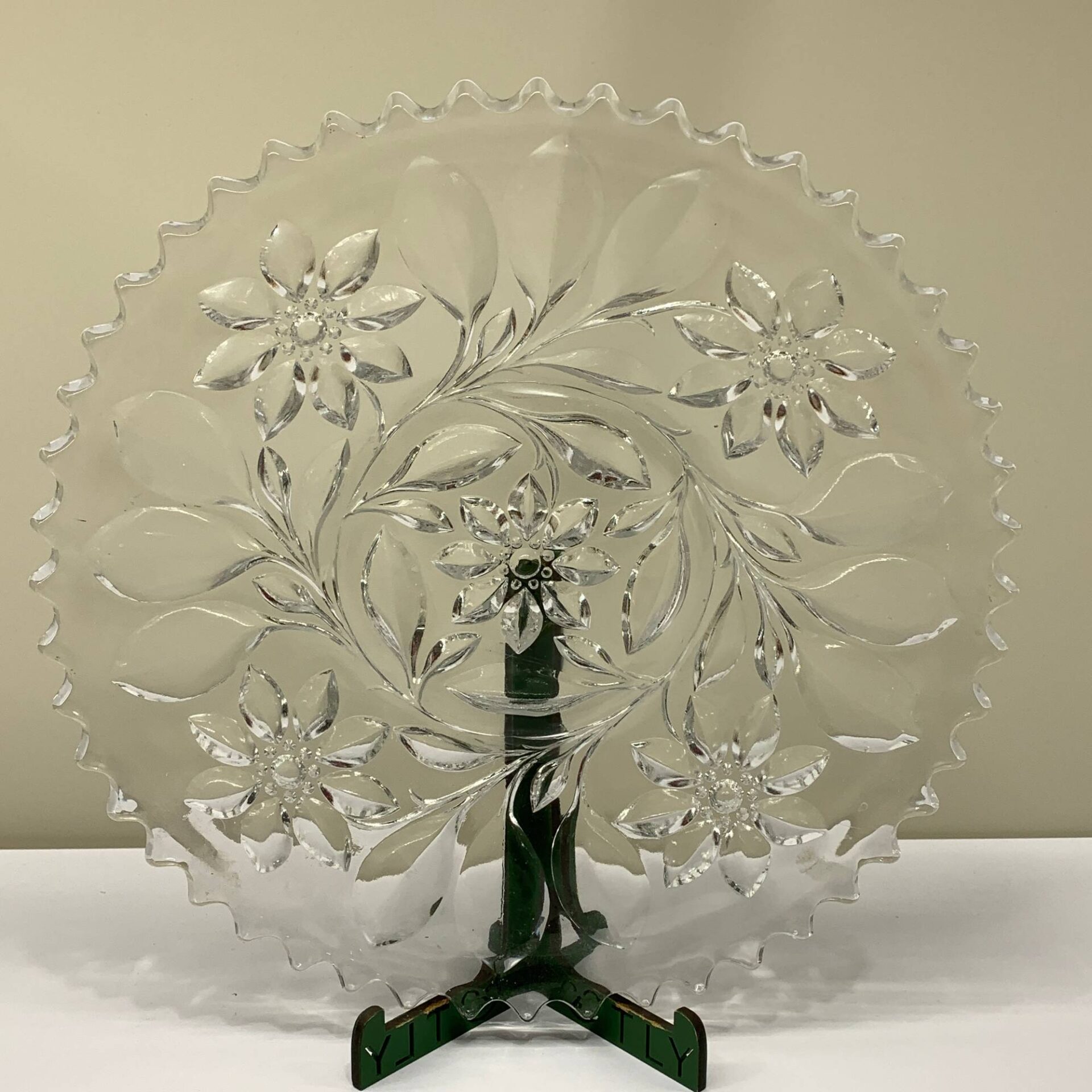 Glasfat Vintage Pressglas 29cm