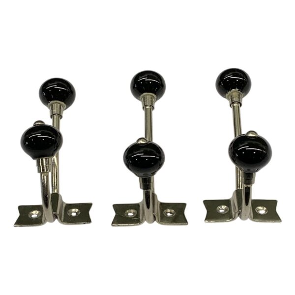 Väggkrokar Metall Svart Knopp Retro Klädhängare Hattkrok Hall Retro