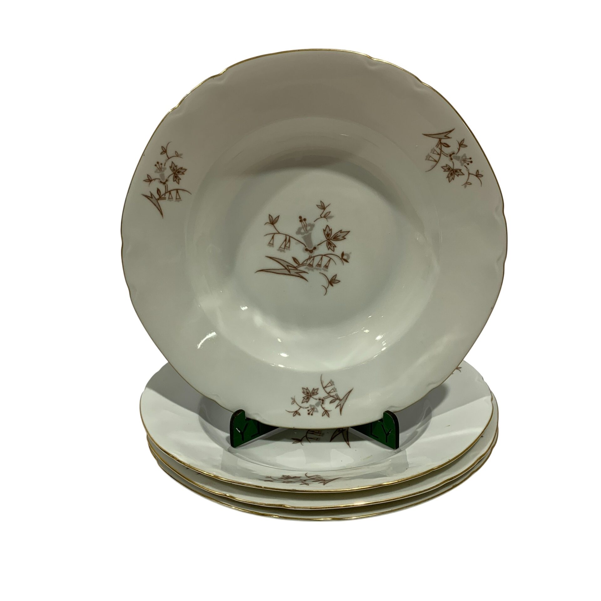 Victoria Tjeckoslovakien 4st Djupa Tallrikar Vintage