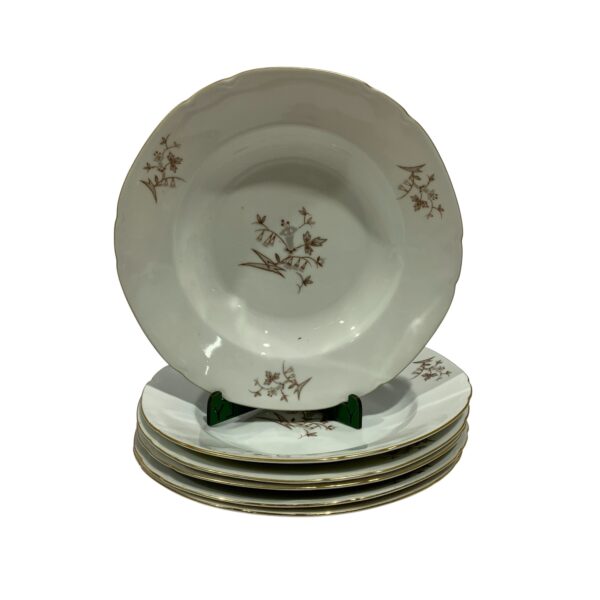 Victoria Tjeckoslovakien 6st Djupa Tallrikar Vintage