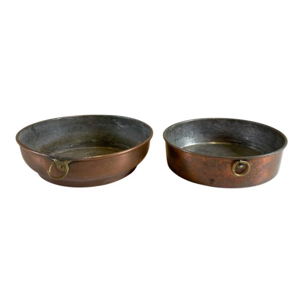Kopparbunke Kopparform 2st Kopparföremål Bunke Form Koppar Copper Vintage Retro