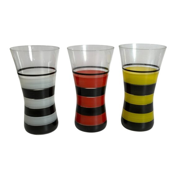 Glas Fräger 2st 14cm Vintage Randiga