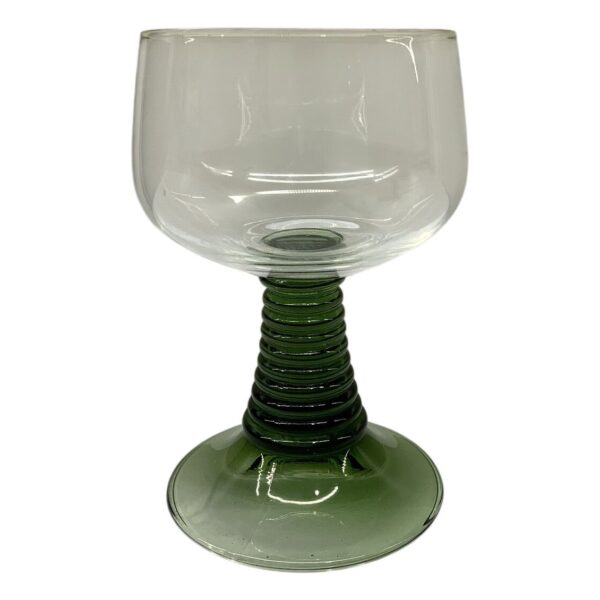 Remmare Glas Grön Fot Spiraldesign Retro Vinglas