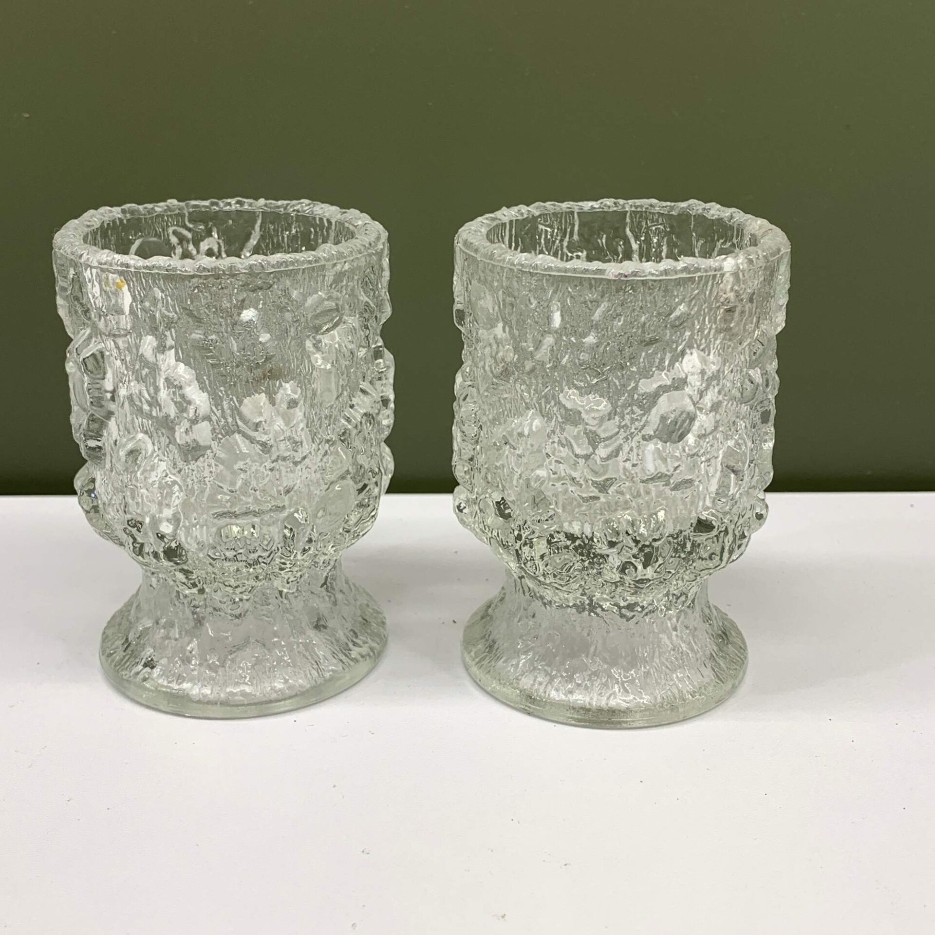 Snapsglas 2st 8cm Glas Vintage