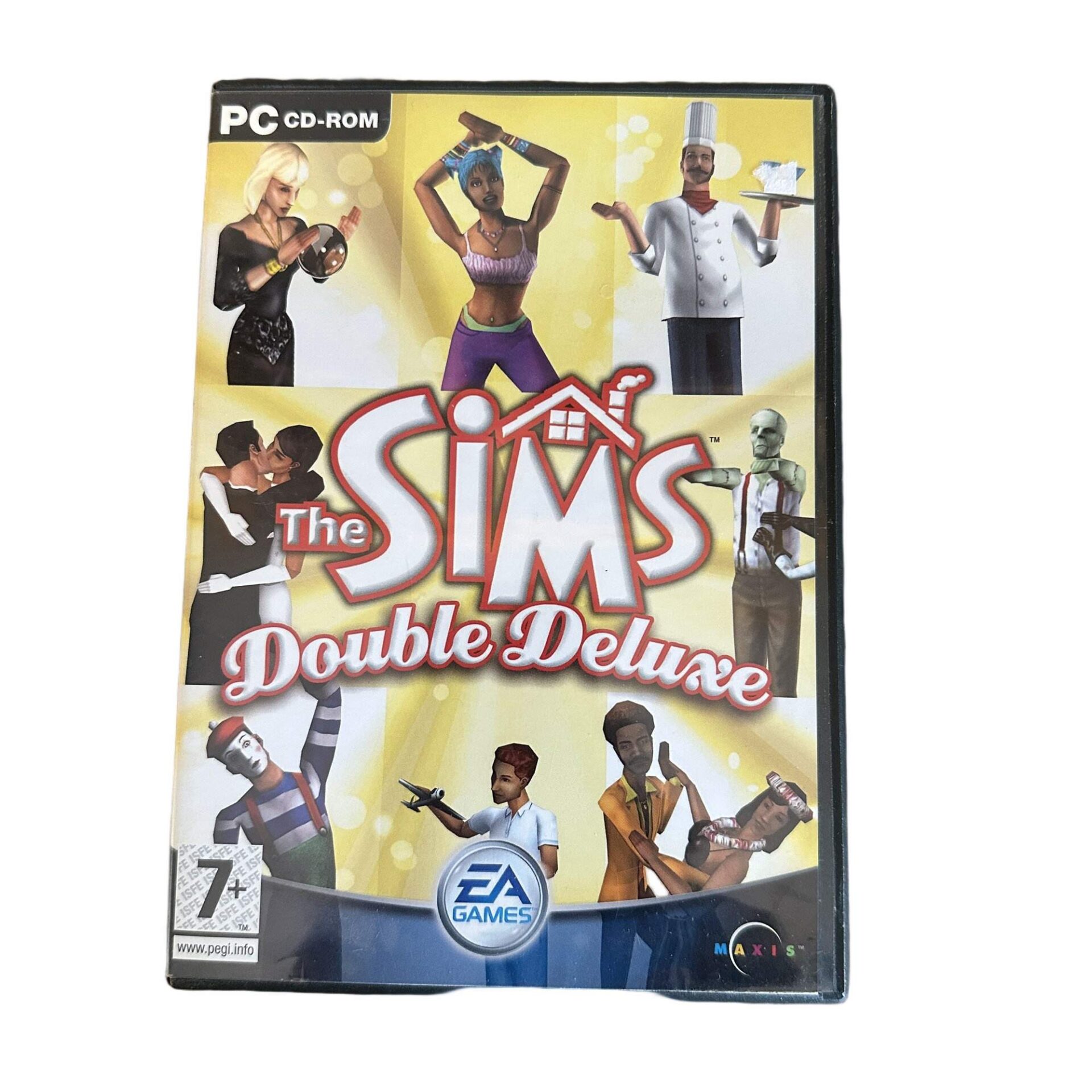 PC EA Games The Sims Double Deluxe Komplett Box Manual Svensk Version