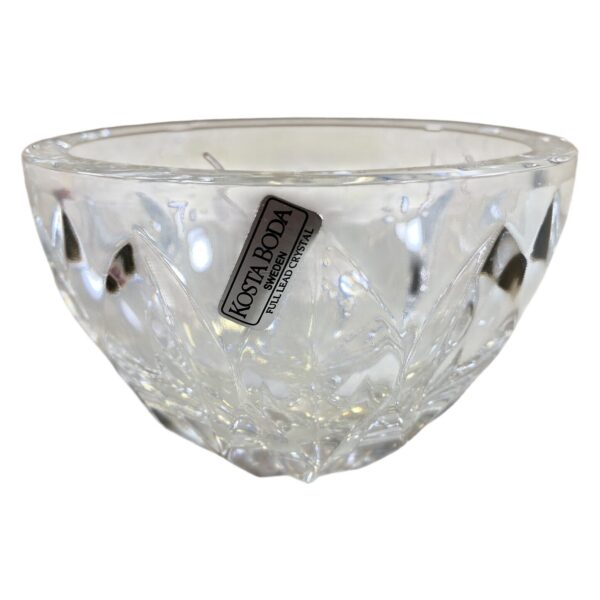 Kosta Boda Skål Kristall Slipad Klar Glas Full Lead Crystal Design Skandinavisk