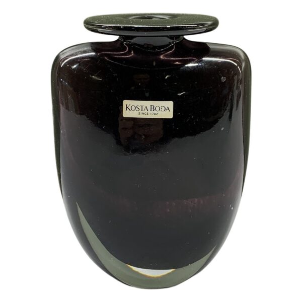 Kosta Boda Swing Vas Kjell Engman Glas Mörklila Modern Design