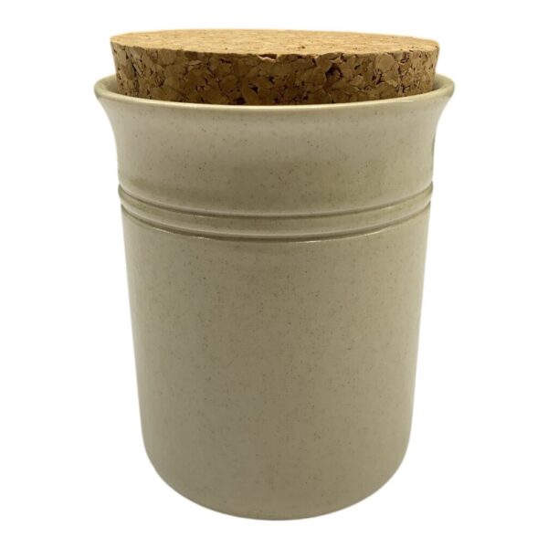 Höganäs Keramik Burk Stengods Korklock Vit Retro Sverige