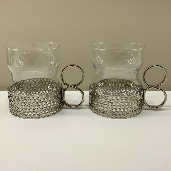 Iittala Tsaikka Muggar 2 st Timo Sarpaneva Koppar irish coffee Glas Vintage
