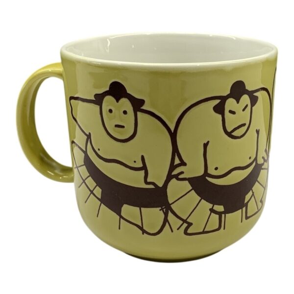 Kato Kogei Mugg Sumo Grön Keramik Japan Retro