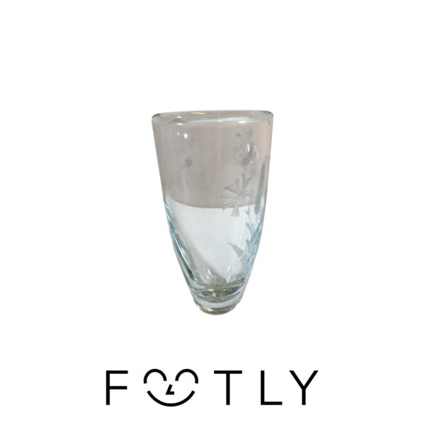 Glas Vas Signerad Vintage Design Retro