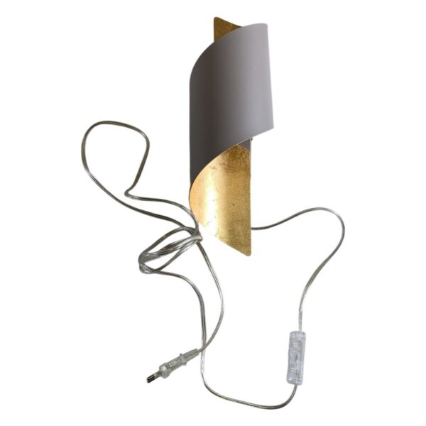 JUUS Vägglampa Grå Guld Metall Modern Spiral Design E14