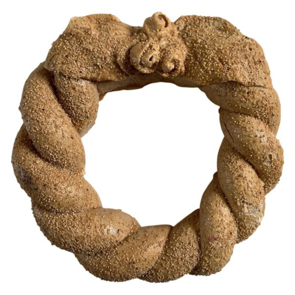 Dekorationskrans Bröd Väggprydnad Rustik Brun Med Upphängning Retro