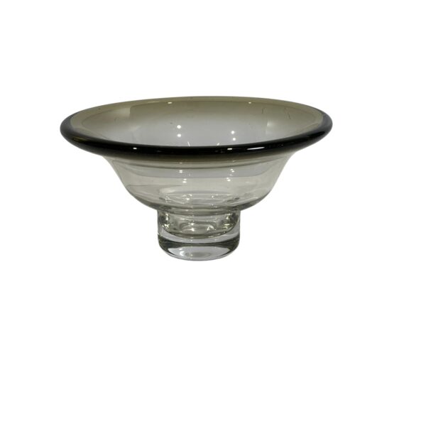 Glasskål 15cm Färgad Kant Vintage Glas