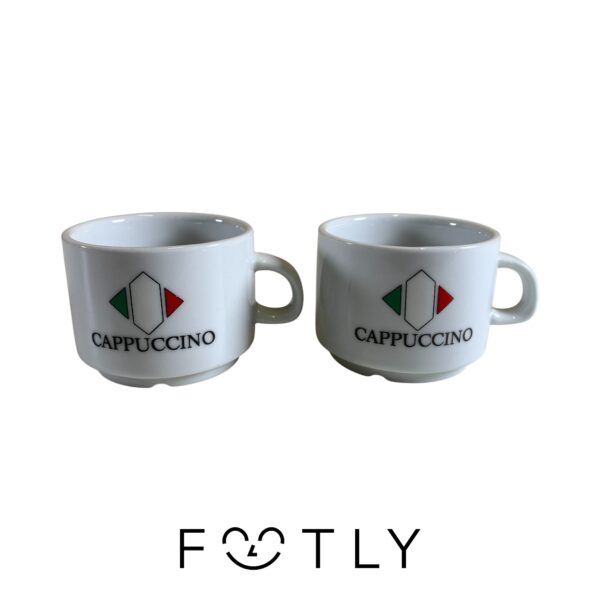 Kaffekoppar Koppar 2st Cappuccino Tryck