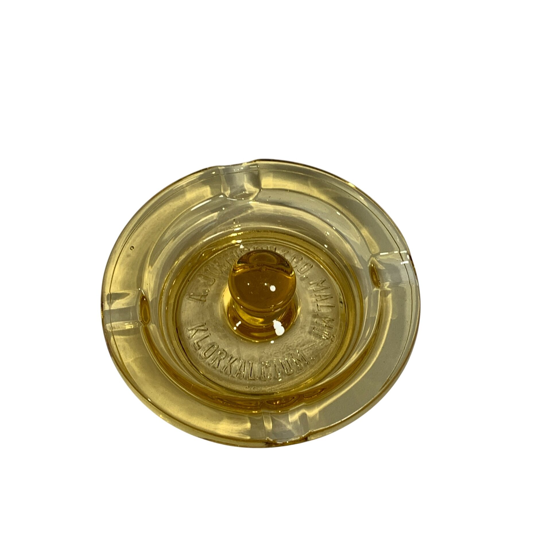 A Johansson & Co Malmö Klorkalcium Askfat Glas Retro