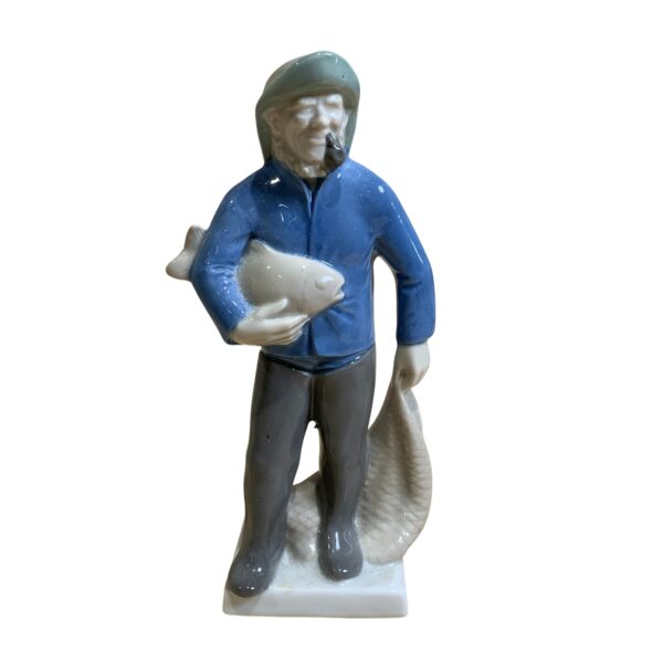 Fiskare Figurin 17cm Prydnad Tysk