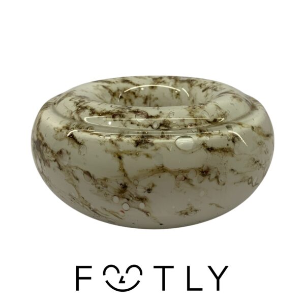 Glaskål 16cm Vit Vintage Glas