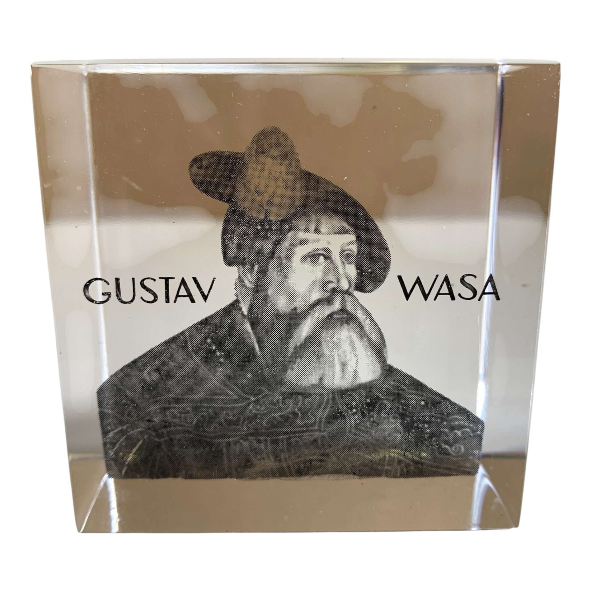 Gustav Wasa Glasblock Block Glas Konstglas Vintage Retro