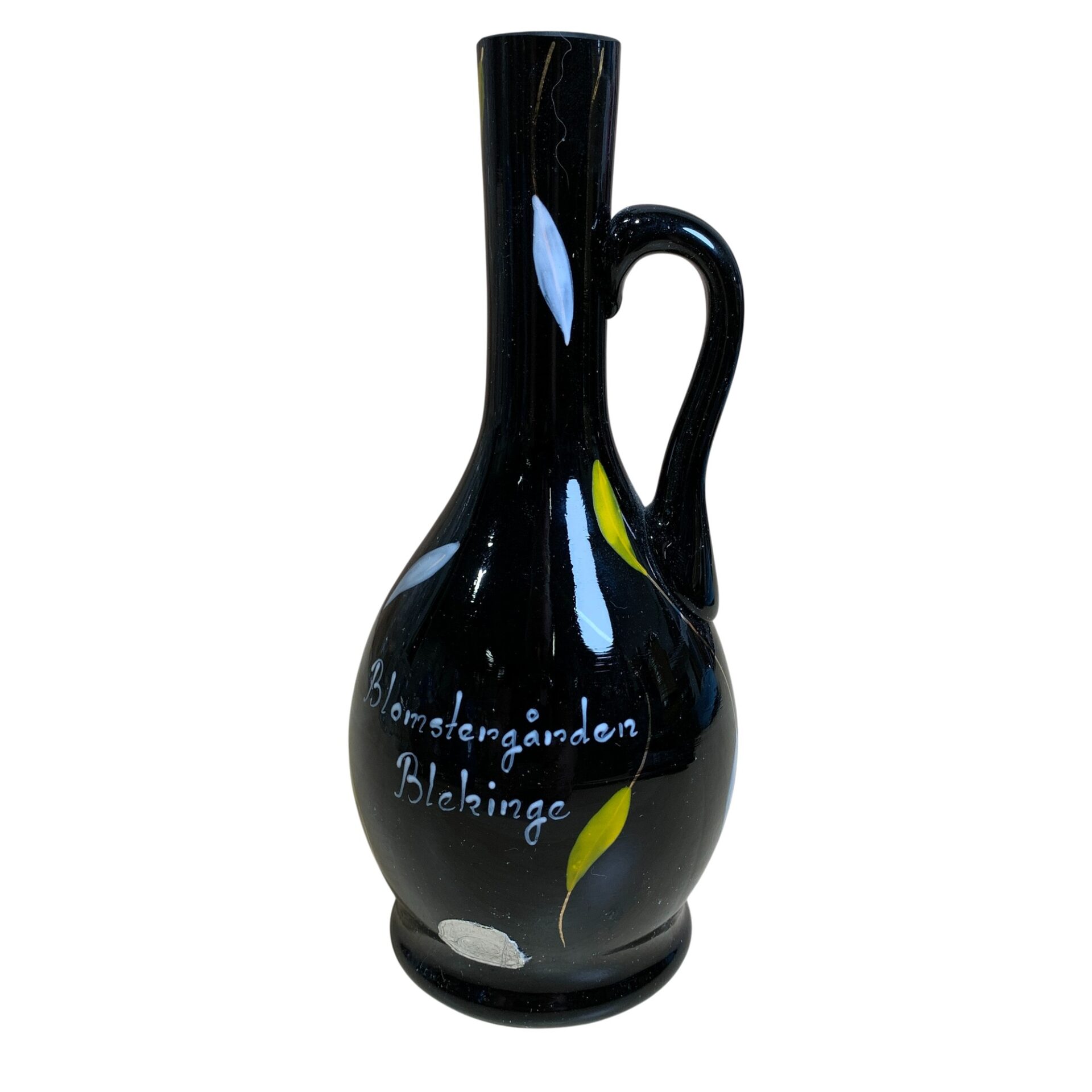 Kosta Blomstangården Blekinge Hänkelvas Glas Svart 16cm