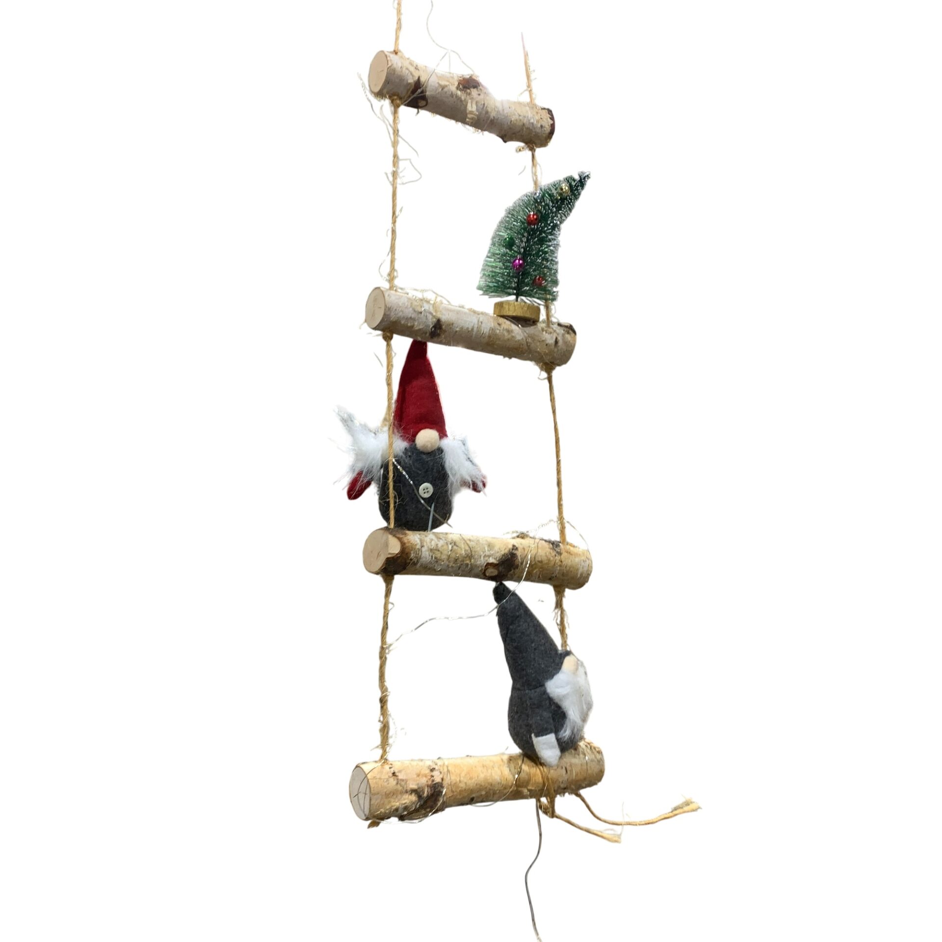 Hängande Tomtar Tomte Julgran Trä Julgran