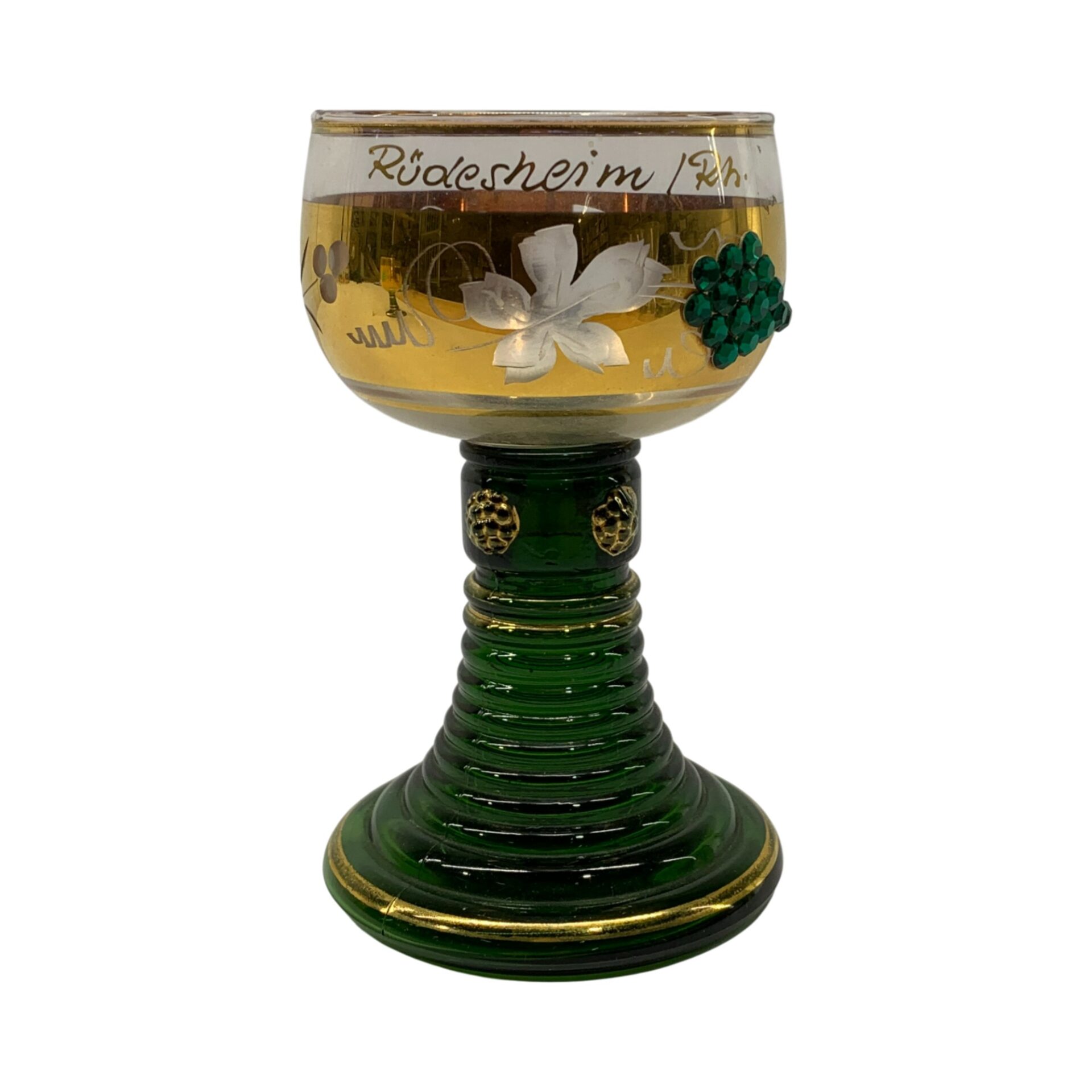 Remmare Vinglas Glas Grön