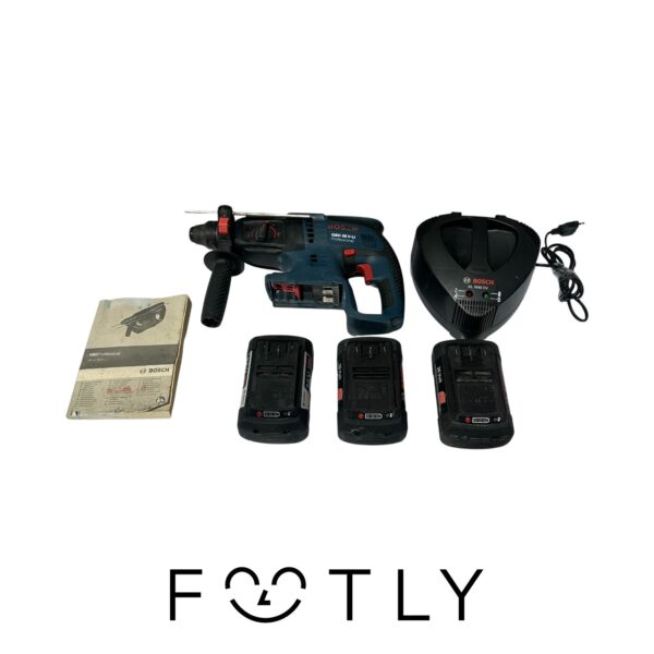 Bosch GBH 36 V-LI Borrhammare med 3 st batterier Set Blå Laddare Batteri