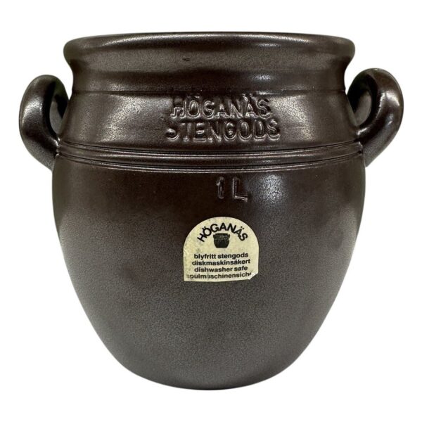 Höganäs Krus 1L 890/1L Kruka Stengods Brun Blyfritt Retro Vintage Hoganas Sweden