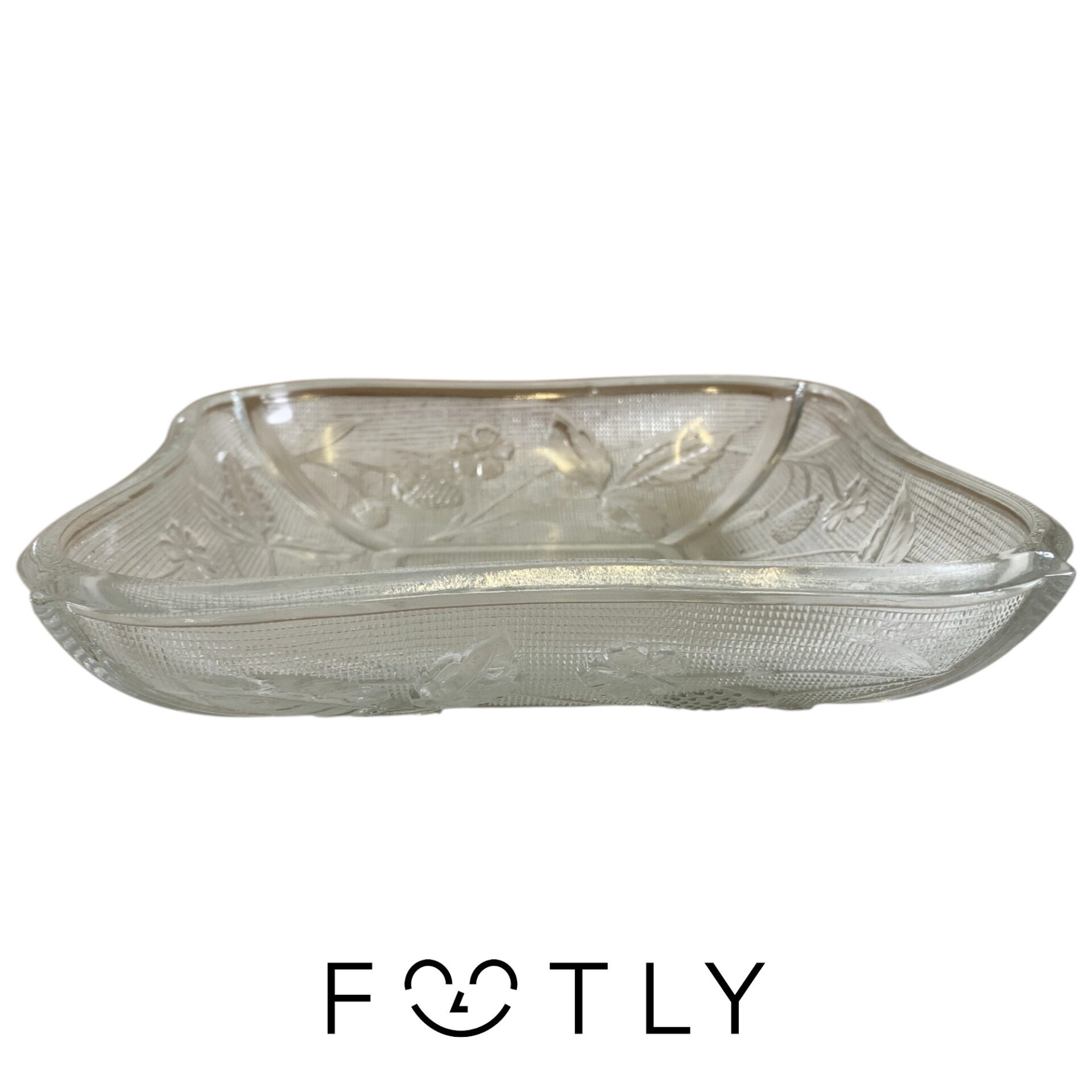 Serveringsfat Glasfat Glas Fat Retro Vintage Design