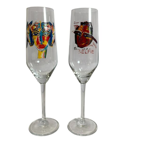 Carolina Gynning 2st Champagneglas Love Me & Feeling Magic Design