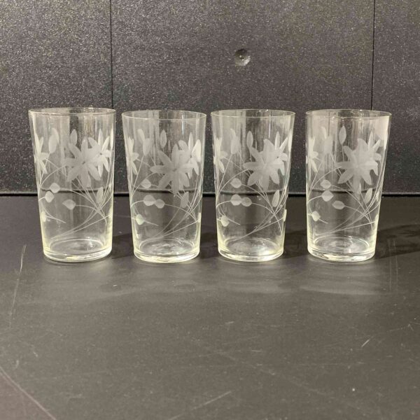 Etsade Glas 4 st Munblåsta Vintage Retro Glass