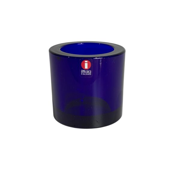 Iittala Marimekko Kivi Ljuslykta Koboltblått glas