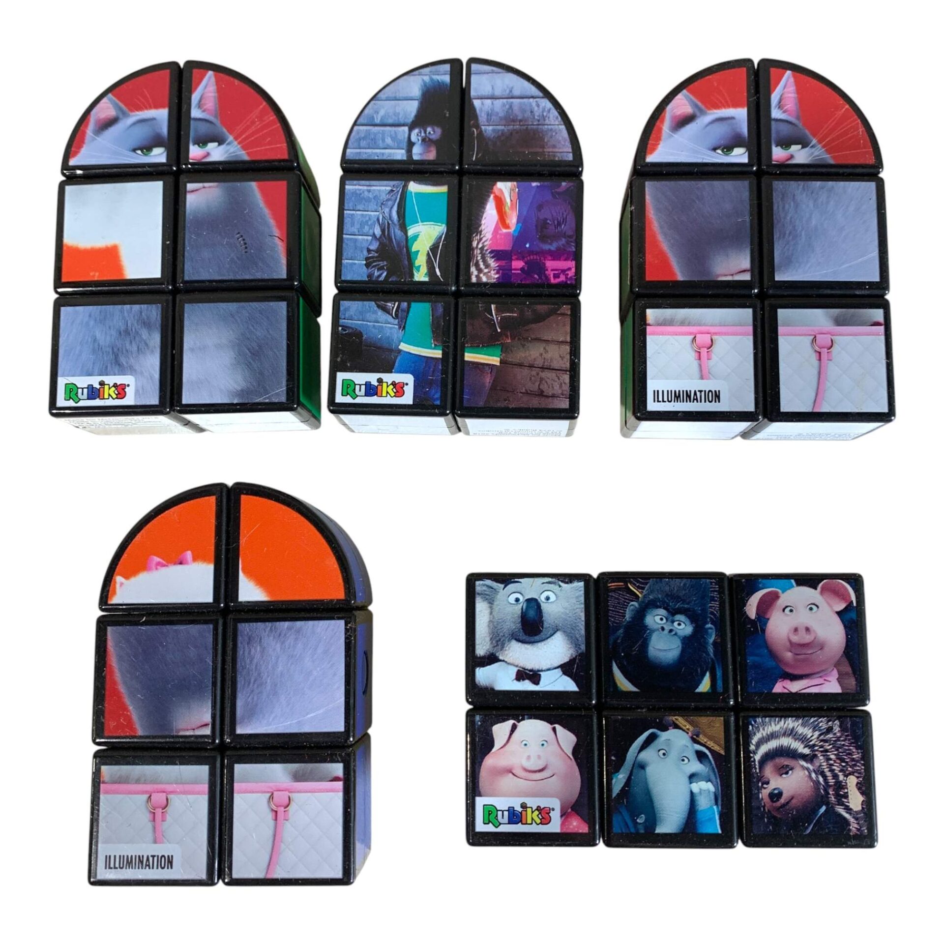 McDonalds 2018 Sing Husdjurens hemliga liv Rubiks Kuber Kub 5st