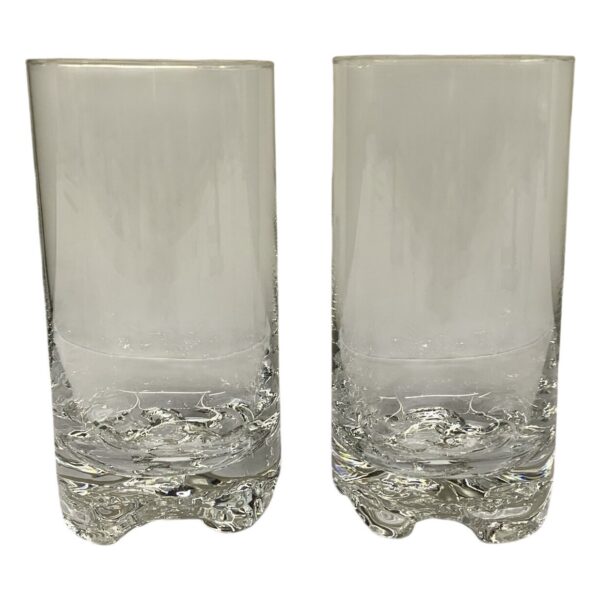 Iittala Gaissa 2st High Ball Tapio Wirkkala Glas Klarglas Massiv Design Glas