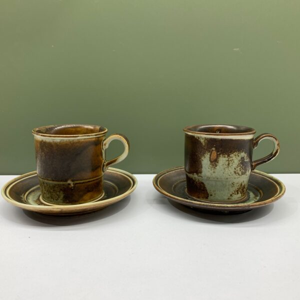 Porsgrund Norway Koppar & Fat 2st Brun Retro Norskt