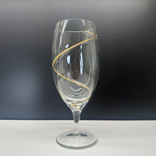 Kosta Boda Line Ölglas Design Anna Ehrner Vintage Retro Konstglas Öl Glas på fot